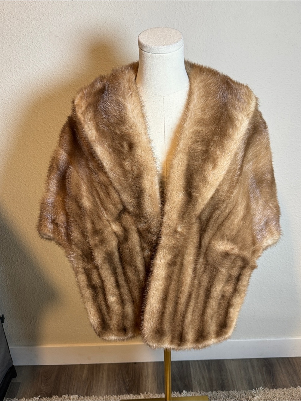 Zinman Furs Vintage “Autumn Haze” Authentic Brown Mink Stole